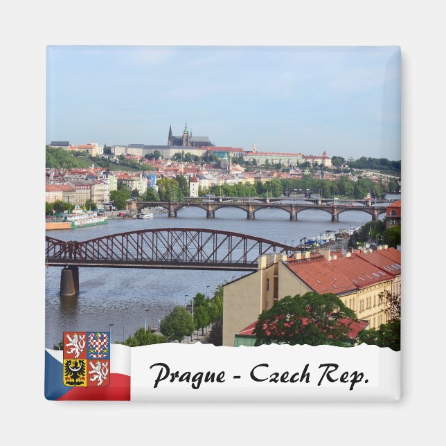 Aimant Ponts de Prague Aimant, Château, Panorama (Devant)