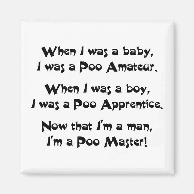 Aimant Poo Master (Devant)