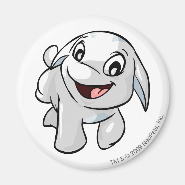 Aimant Poogle blanc (Devant)