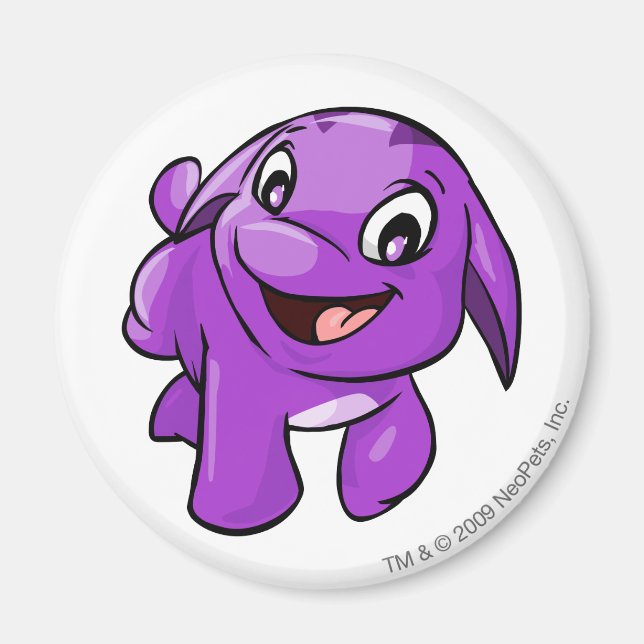 Aimant Poogle violet (Devant)