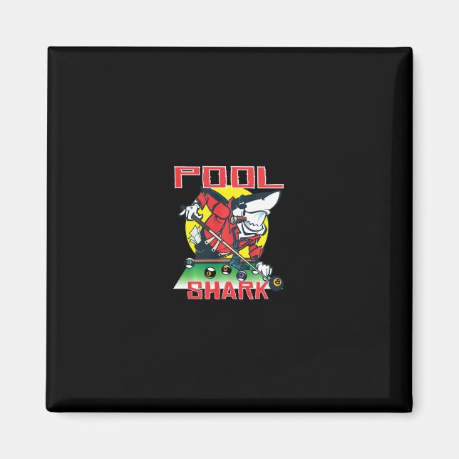 Aimant Pool Shark Funny Billard Huit Ball Neuf Ball (Devant)
