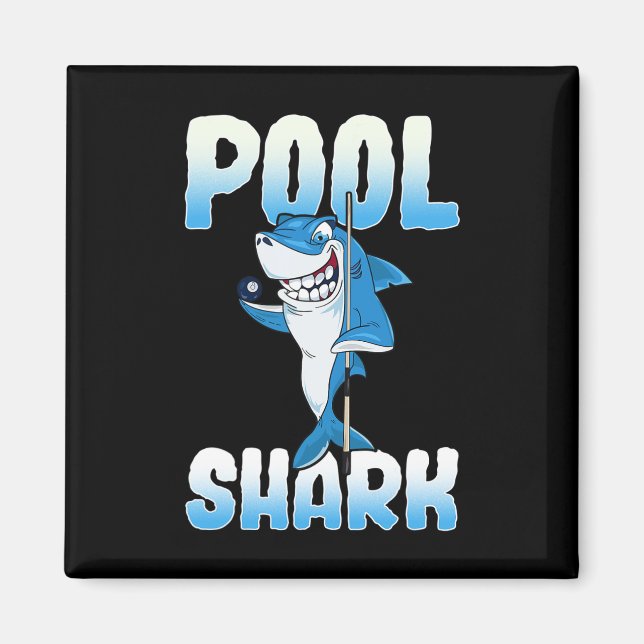 Aimant Pool Shark Funny Pool Billard Joueur (Devant)