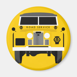 Aimant Pop art Classic MK2 Yellow AA Land Rover