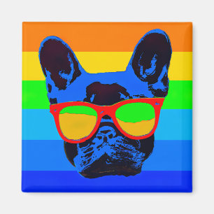 Aimant Pop Art Coloré French Bulldog