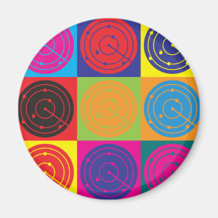 Aimant Pop Art du contrôle de la circulation aérienne