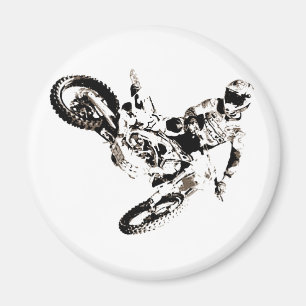 Aimant Pop Art Motocross Motorcyle Sport