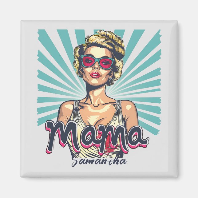 Aimant Pop Art Retro Personnalisé (7) (Devant)