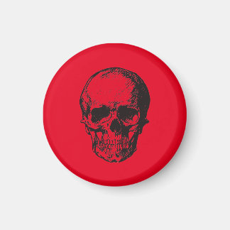 Aimant Pop Art rouge crâne
