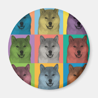 Aimant Pop-Art Shiba Inu