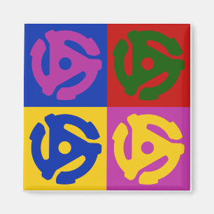 Aimant Pop Art Vinyl Record 45 RPM Insert