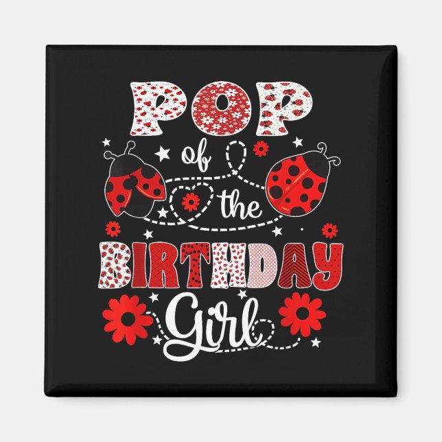 Aimant Pop de la fille d'anniversaire - Anniversaire de l (Devant)