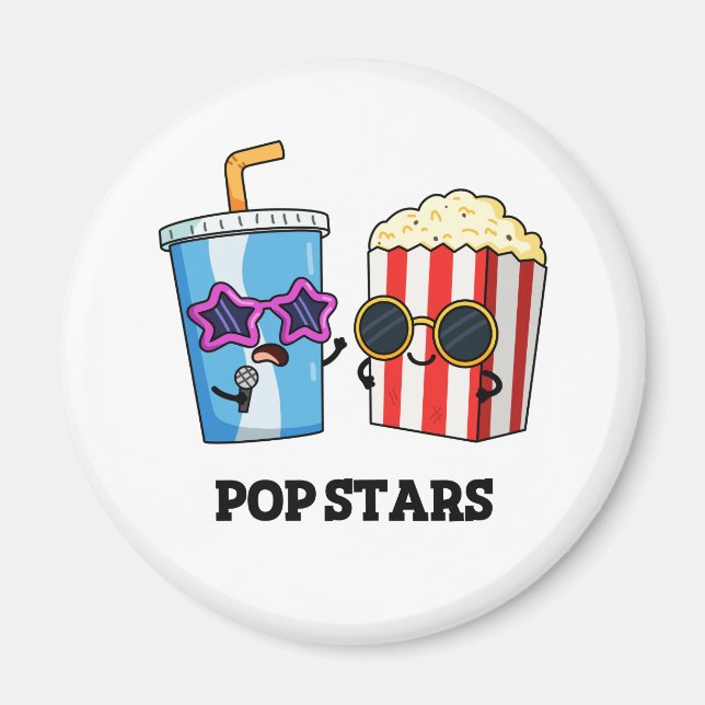 Aimant Pop Stars Funny Snack Pun (Devant)