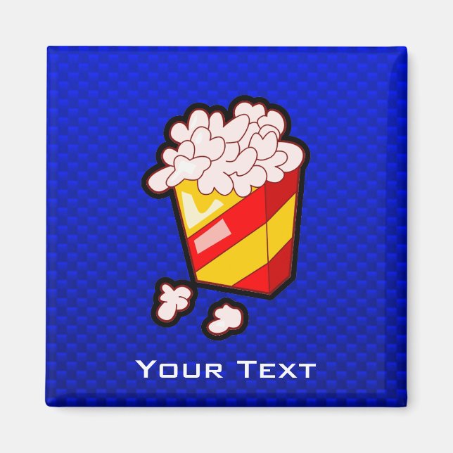 Aimant Popcorn bleu (Devant)