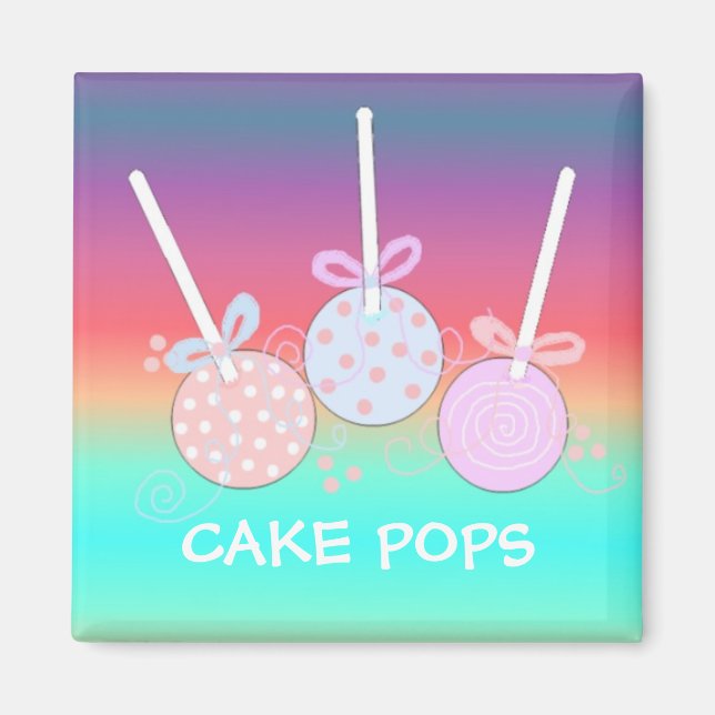 Aimant Pops de gâteau lumineux et joyeux (Devant)