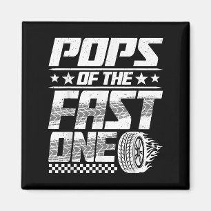 Aimant Pops Du Fast One First Birthday Racing Car Fam