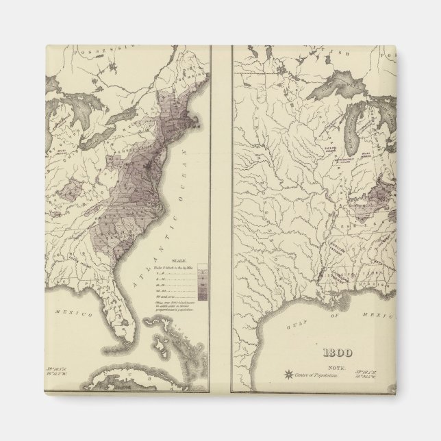 Aimant Population américaine 1790-1820 (Devant)
