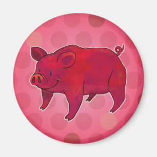 Aimant Porc rose avec l'aimant de point