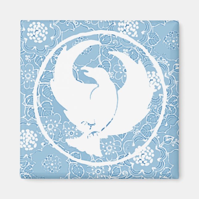 Aimant Porcelaine bleue au pied-de-corbeau (Devant)