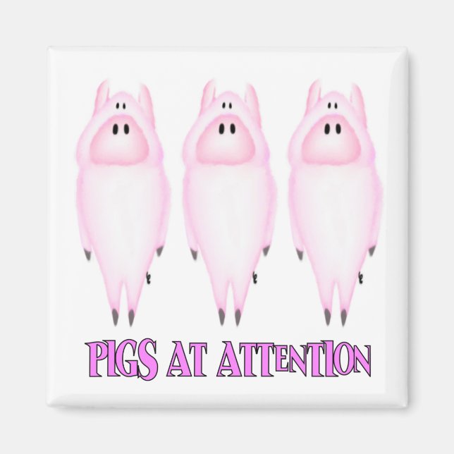 Aimant Porcs à l'aimant d'attention (Devant)