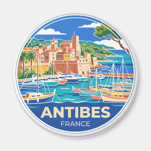 Aimant Port d'Antibes France (Devant)