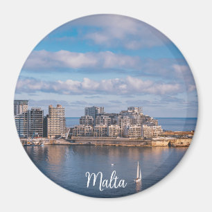 Aimant Port de Sliema et gratte-ciel à Malte