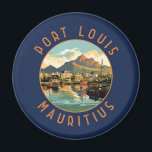 Aimant Port Louis Ile Maurice Cercle en détresse<br><div class="desc">Conception de déplacement vectoriel rétro Port Louis. Port Louis est la capitale mauricienne,  dans l'océan Indien.</div>