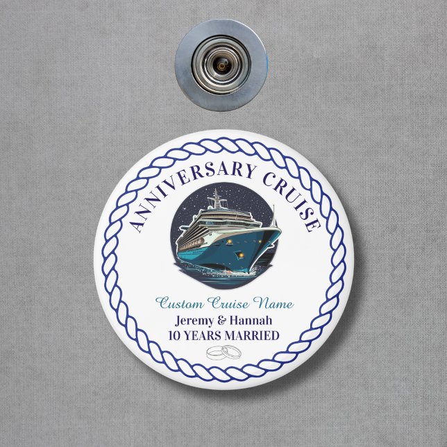 Aimant Porte de cabine de croisière d'anniversaire person (Elegant Personalized Anniversary Cruise Cabin Door Magnet
)