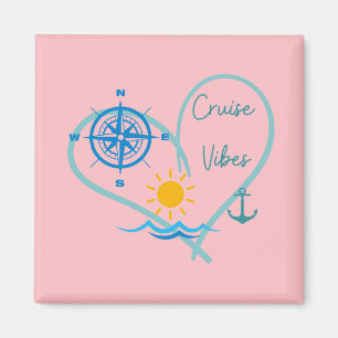 Aimant Porte de vibes de croisière rose