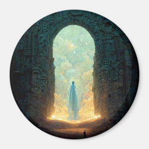Aimant Porte des Dieux Imaginaire Sci-Fi Art bouton Magne