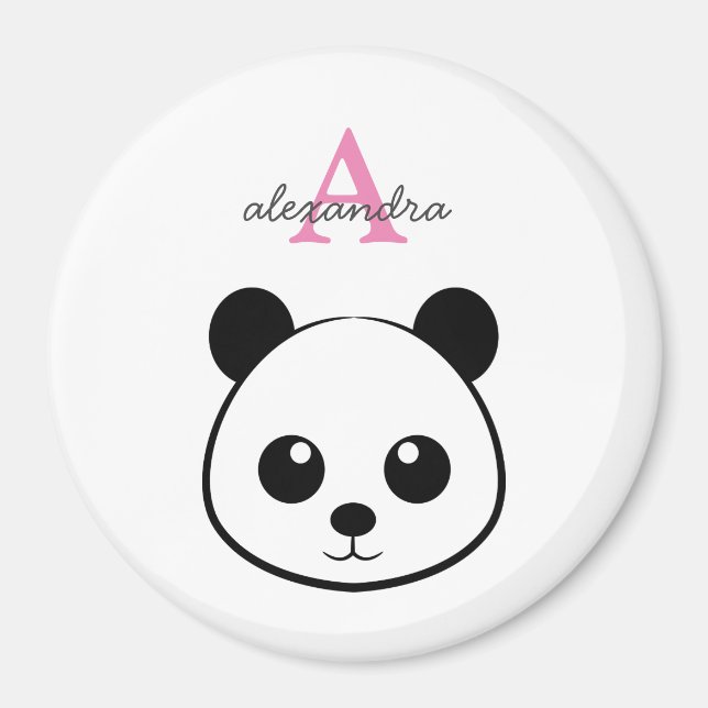 Aimant Porte-panda coutume Monogramme (Devant)
