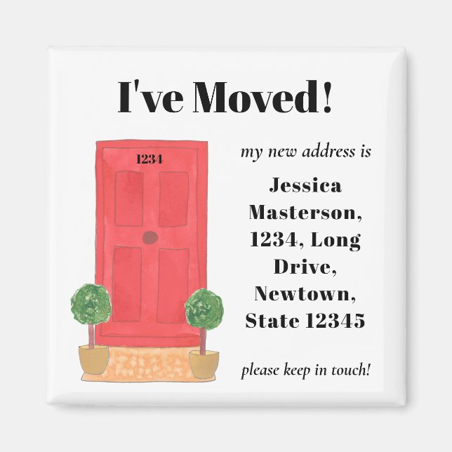 Aimant Porte rouge que j'ai déplacée (Devant)