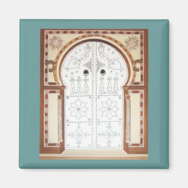 Aimant Porte traditionnelle tunisienne vintage (Devant)