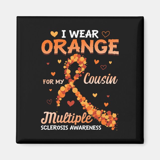 Aimant Porter Orange Pour Mon Cousin Sclérose Multiples A (Devant)