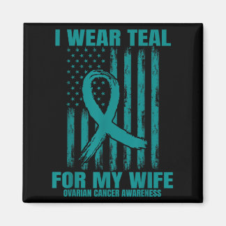 Aimant Porter Turquoise Ribbon Femme Cancer de l'ovaire S