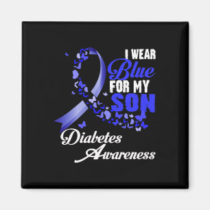 Aimant Portez du bleu pour mon fils T1d sensibilisation a