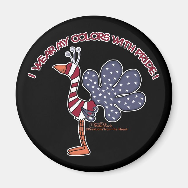 Aimant Portez mes couleurs avec fierté (Devant)