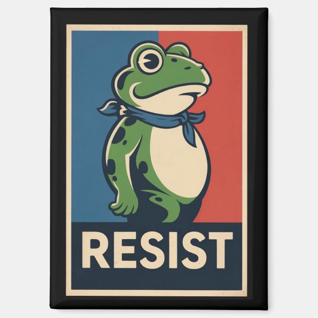 Aimant Portland Frog Protest Anti Ice Resistance I Stand  (Recto)