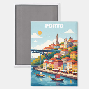Aimant Porto Portugal Voyage Artistique Vintage