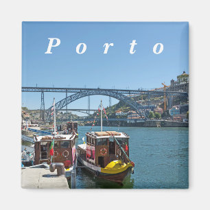 Aimant Porto. Rivière Douro et pont Dom Luis I.