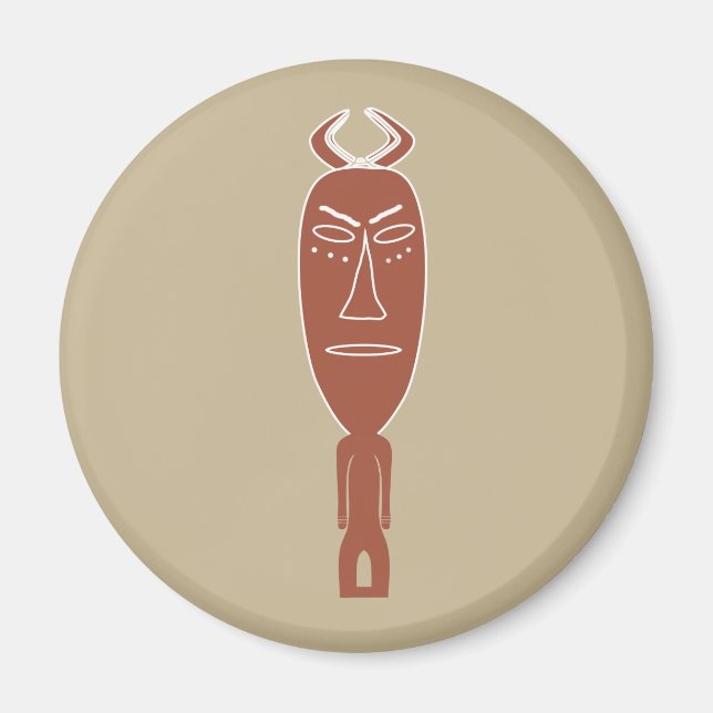 Aimant portrait abstrait africain (Devant)