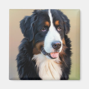 Aimant Portrait bernois de chien de montagne