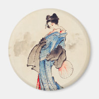 Portrait complet de la femme par Katsushika Hokusa