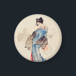 Aimant Portrait complet de la femme par Katsushika Hokusa<br><div class="desc">Portrait en longueur de la femme par Katsushika Hokusai Magnet</div>