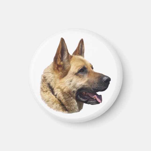 Aimant Portrait d'Alsatian German shepherd (Devant)