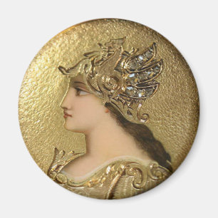 AIMANT PORTRAIT D'ATHENA AVEC DES GOLDEN HELMET ET DES GR