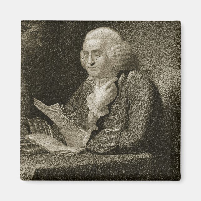 Aimant Portrait de Benjamin Franklin, gravé par Thomas (Devant)