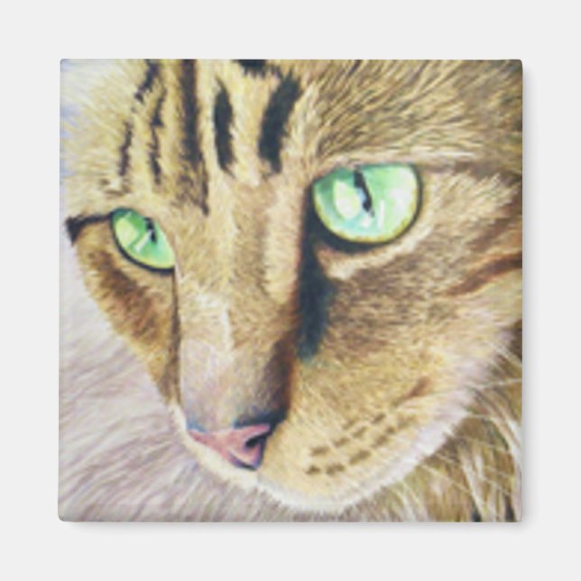 Aimant Portrait de chat (Devant)