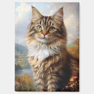 Aimant Portrait de chaton Maine Coon