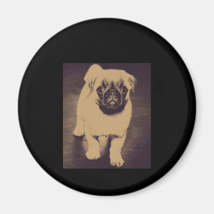 Aimant Portrait de chien Carlin mignon