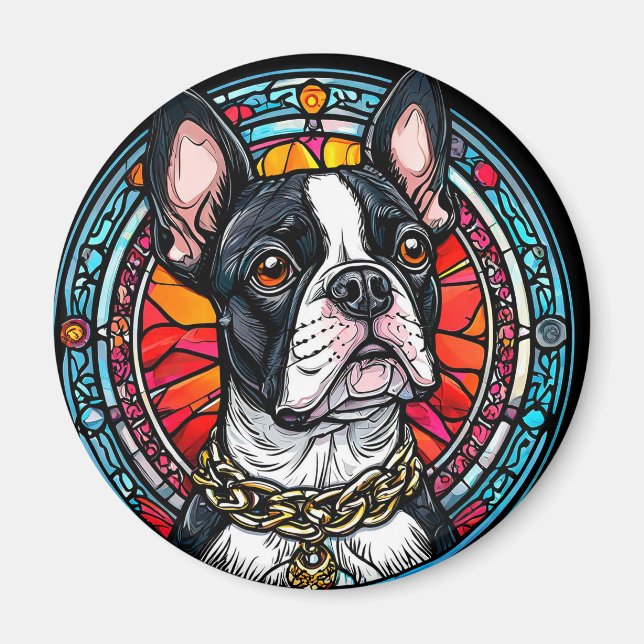Aimant Portrait de chien mignon (Devant)